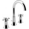 F10204-CHACT100CC HERITAGE DC 3-H EXTENDED BASIN MIXER W/POP-UP&STOP VALVE - CROSS (CHROME)