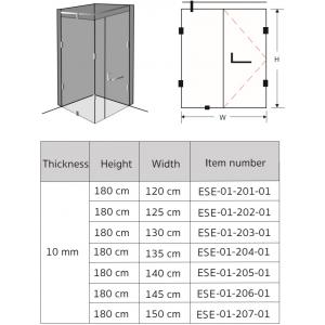 ESE-01-201-01 SHOWER ENCLOSURES 180 cm.*120 cm.*10 mm.