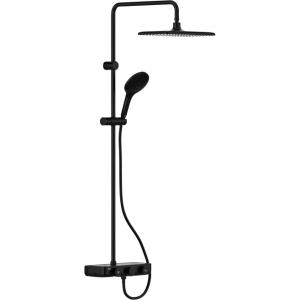 A-6110-978-908AT-BK EASYSET EXPOSED SHOWER AUTO TEMPERATURE MIXER WITH INTEGRATED RAINSHOWER KIT (MATT BLACK)