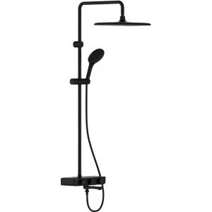A-6110-978-909AT-BK EASYSET EXPOSED SHOWER AUTO TEMPERATURE MIXER WITH INTEGRATED RAINSHOWER KIT (MATT BLACK)
