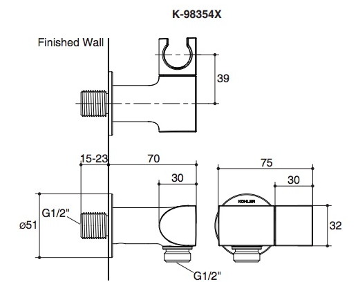 K-98354X-CP ͵;ǹѺѡ͹  EXHALE - KOHLER